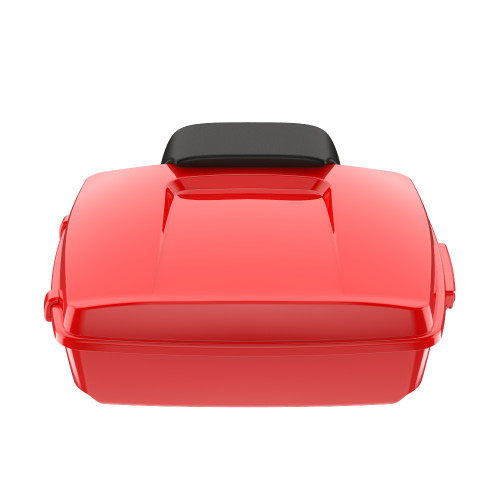 Scarlet Red Chopped Tour Pack Pad Luggage Trunk For '97-'23 Harley Touring