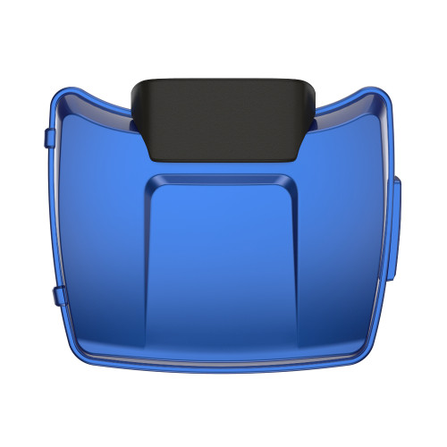 Superior Blue Chopped Tour Pack Pad Luggage Trunk For '97-'23 Harley Touring