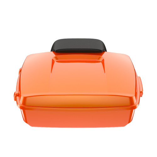 Wicked Orange Pearl Chopped Tour Pack Pad Luggage Trunk For '97-'23 Harley Touring