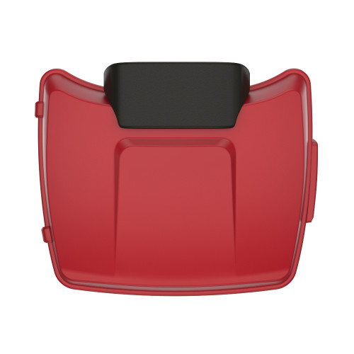 Wicked Red Denim Chopped Tour Pack Pad Luggage Trunk For '97-'23 Harley Touring