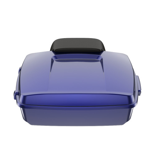 Zephyr Blue Chopped Tour Pack Pad Luggage Trunk For '97-'23 Harley Touring