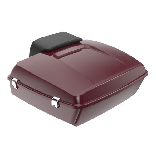 Advanblack Burgundy Metallic  Chopped Tour Pack Pad Trunk Luggage For '97-'21 Harley Touring Street Electra Road Glide