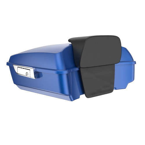 Advanblack Springfield Blue Chopped Tour Pack Pad For '97-'21 Harley Touring Street Electra Road Glide