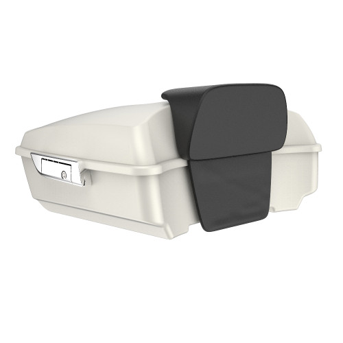 Advanblack White Smoke Chopped Tour Pack Pad Luggage Trunk For 14-22 Indian