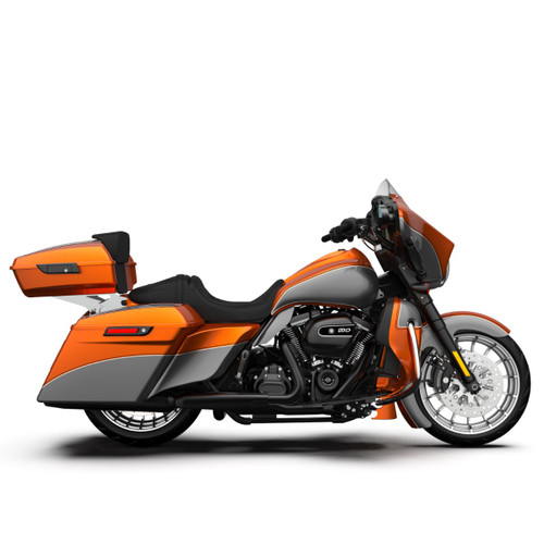Amber Whiskey and Charcoal Pearl RUSHMORE Chopped TOUR PACK PAD FOR '97-'23 HARLEY TOURING / SOFTAIL