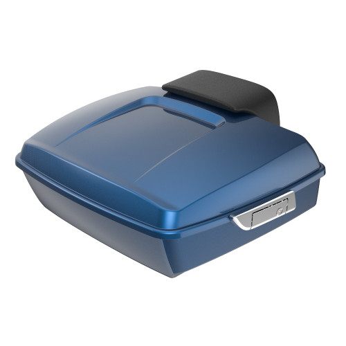 Advanblack Legend Blue Chopped Tour Pack Pad Luggage Trunk For '97-'20 Harley Davidson Touring Street Electra Road Glide