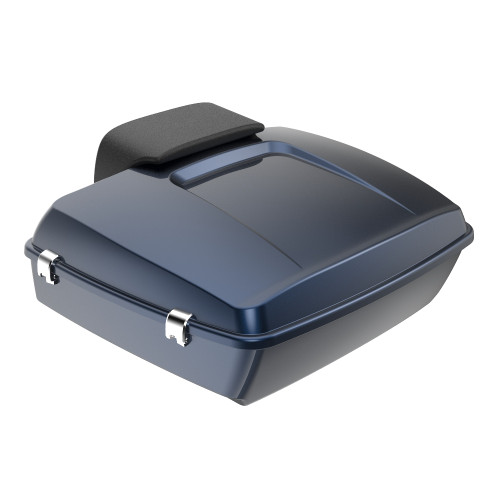 Advanblack Midnight Blue Chopped Tour Pack Pad Luggage Trunk For '97-'20 Harley Davidson Touring Street Electra Road Glide