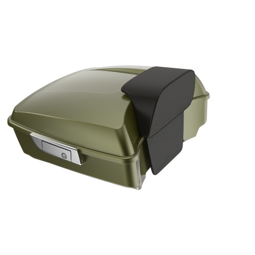 Advanblack Mineral Green Metallic Chopped Tour Pack Pad Luggage Trunk For '97-'20 Harley Davidson Touring Street Electra Road Glide