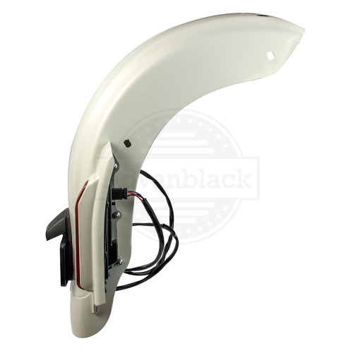 AdvanBlack Bonneville Salt Pearl CVO Style Rear Fender System For 2014-2019 Harley Touring Models