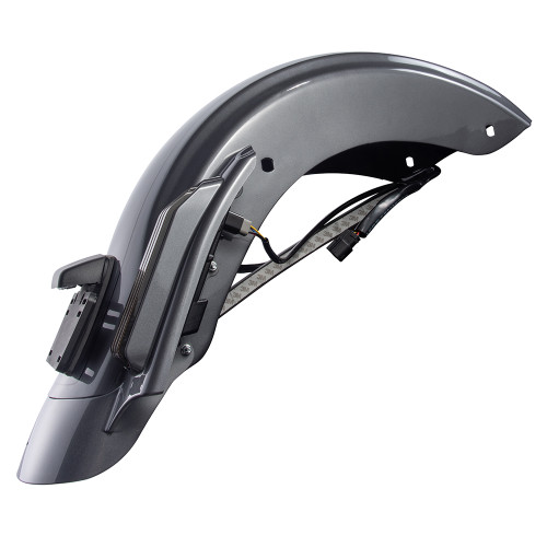 AdvanBlack Charoal Denim CVO Style Rear System Fender For 2014-2019 Harley Davidson Touring Models