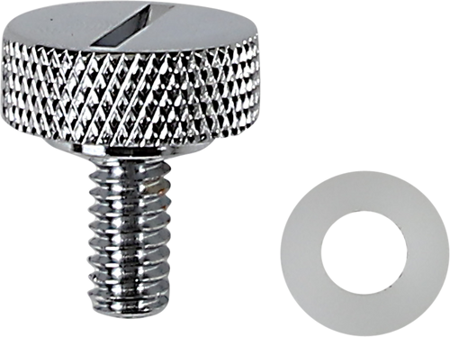 Seat Knob - Chrome - Slotted - 1/4-20
