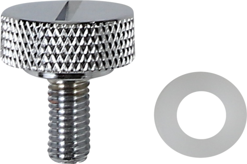 Seat Knob - Chrome - Slotted - 1/4-28