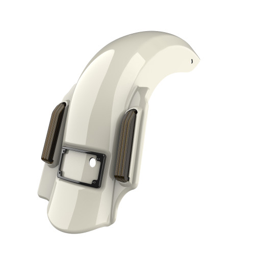 Advanblack Birch White Dominator Stretched Rear Fender For 2014+ Harley Davidson Touring Models