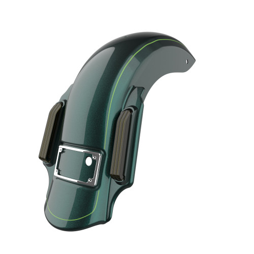 Advanblack Deep Jade Pearl Dominator Stretched Rear Fender For 2014+ Harley Davidson Touring Models