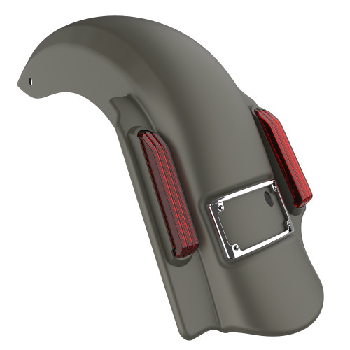 Advanblack Industrial Gray Denim Dominator Stretched Rear Fender For 2014+ Harley Davidson Touring Models