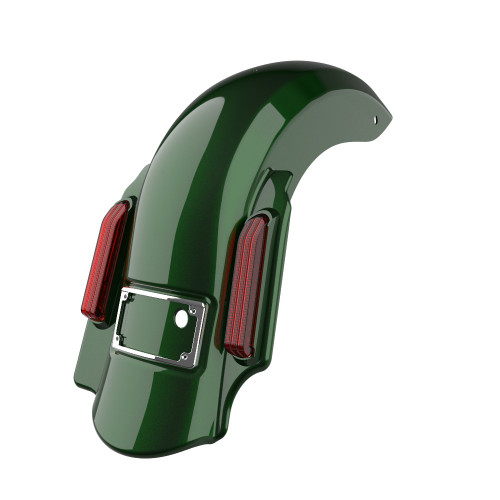 Advanblack Kinetic Green Dominator Stretched Rear Fender For 2014+ Harley Davidson Touring Models