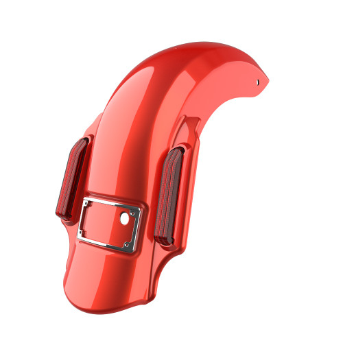 Advanblack Color Matched Dominator Stretched Rear Fender For '09-'13 Harley Davidson Touring Models-Candy Orange