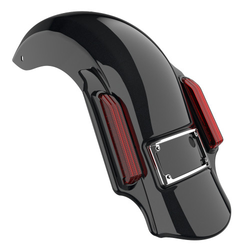 Advanblack Dual Cutout Midnight Pearl Dominator Stretched Rear Fender For '09-'13 Harley Davidson Touring Models