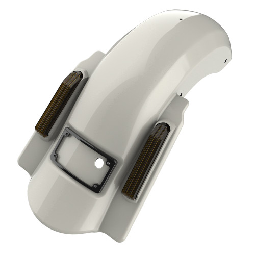 Advanblack No Cutout Bonneville Salt Pearl Dominator Stretched Rear Fender For '09-'13 Harley Davidson Touring Models-Big Blue Pearl