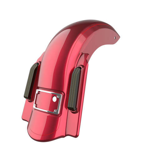 Advanblack  Dominator Stretched Rear Fender For 2014+ Harley Davidson Touring Models-Velocity Red Sunglo (with Burgundy?