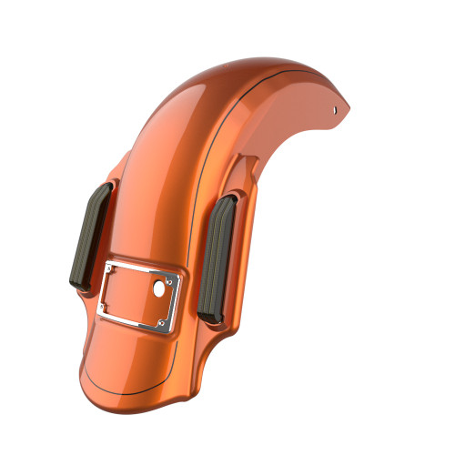 Amber Whiskey Dominator Fender With  Pinstripes  Charcoal Metallic