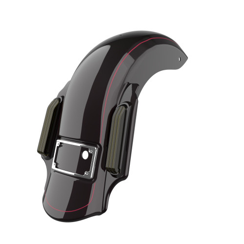 Advanblack Blackened Cayenne Dominator Stretched Rear Fender For 2014+ Harley Davidson Touring Models