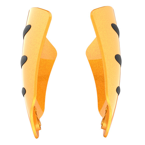 Chrome Yellow Pearl hand guard for Harley Touring & Softails