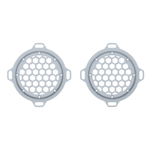 Advanblack x XBS Color Matched HEX Speaker Grills For 2013down Electric Glide / Street Glide Inner Fairing-Brilliant Silver