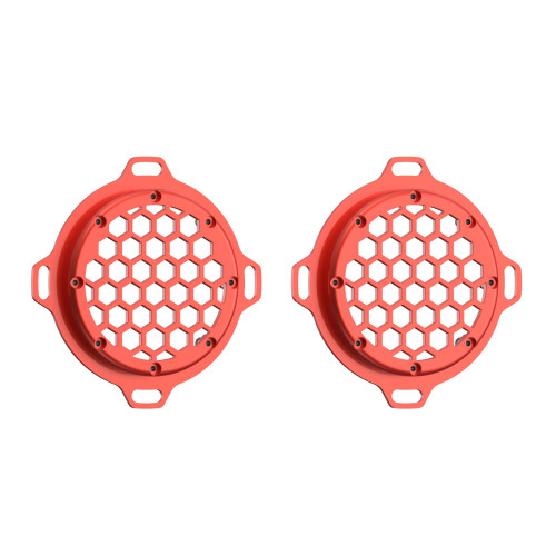 Advanblack x XBS Color Matched HEX Speaker Grills For 2013down Electric Glide / Street Glide Inner Fairing-Candy Orange