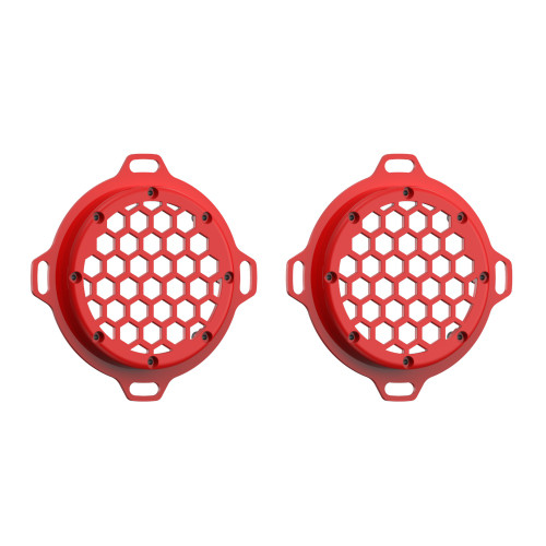 Advanblack x XBS Color Matched HEX Speaker Grills For 2013down Electric Glide / Street Glide Inner Fairing-Scarlet Red