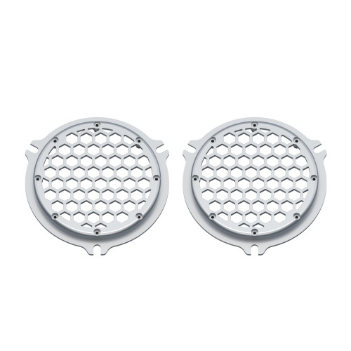 Advanblack x XBS Baracuda Silver HEX Speaker Grills For 2014+ Electric Glide / Street Glide Inner Fairing
