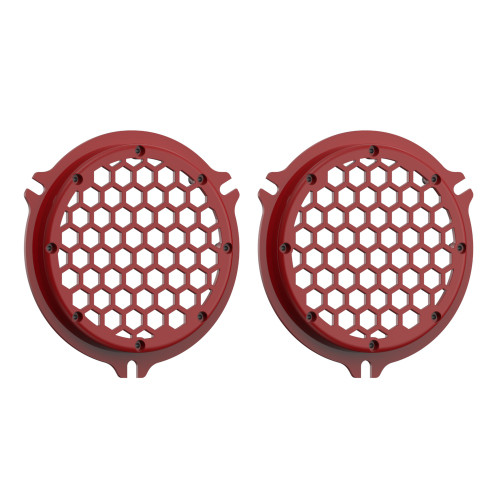 Advanblack x XBS Color Matched HEX Speaker Grills For 2014+ Electric Glide / Street Glide Inner Fairing-Billiard Red
