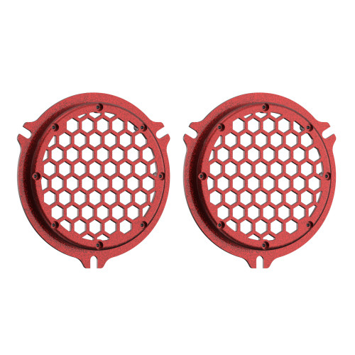 Advanblack x XBS Color Matched HEX Speaker Grills For 2014+ Electric Glide / Street Glide Inner Fairing-Hard Candy Hot Rod Red Flake