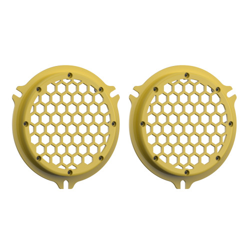 Advanblack x XBS Color Matched HEX Speaker Grills For 2014+ Electric Glide / Street Glide Inner Fairing-Industrial Yellow