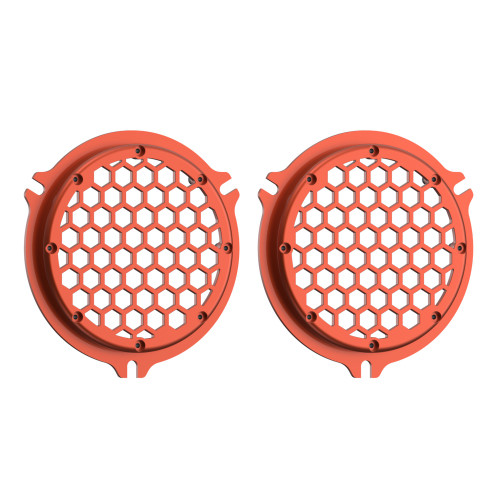 Advanblack x XBS Color Matched HEX Speaker Grills For 2014+ Electric Glide / Street Glide Inner Fairing-Orange Lava