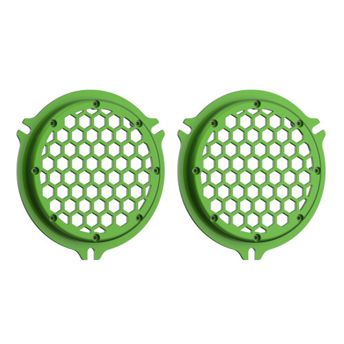 Advanblack x XBS Color Matched HEX Speaker Grills For 2014+ Electric Glide / Street Glide Inner Fairing-Radioactive Green