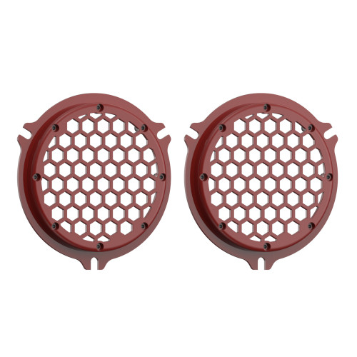 Advanblack x XBS Color Matched HEX Speaker Grills For 2014+ Electric Glide / Street Glide Inner Fairing-Red Hot Sunglo