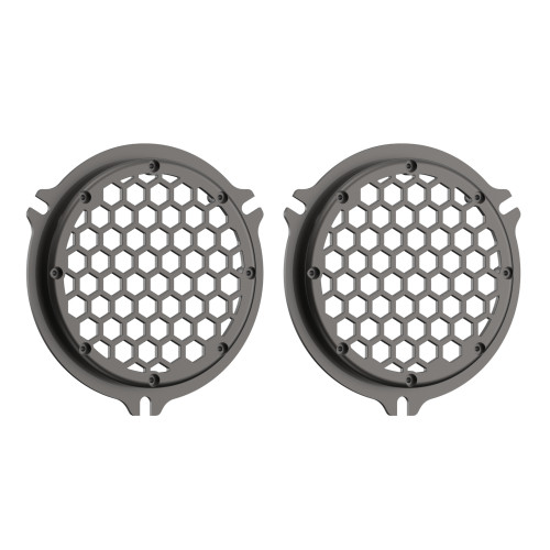 Advanblack x XBS Color Matched HEX Speaker Grills For 2014+ Electric Glide / Street Glide Inner Fairing-Silver Flux