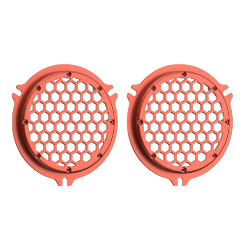 Advanblack x XBS Color Matched HEX Speaker Grills For 2014+ Electric Glide / Street Glide Inner Fairing-Sedona Orange