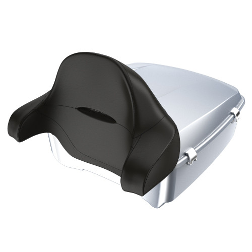 Advanblack Baracuda Silver(Glossy) King Tour Pack Pak Luggage Trunk Pad For '00-'22 Harley Touring Street Electra Road Glide