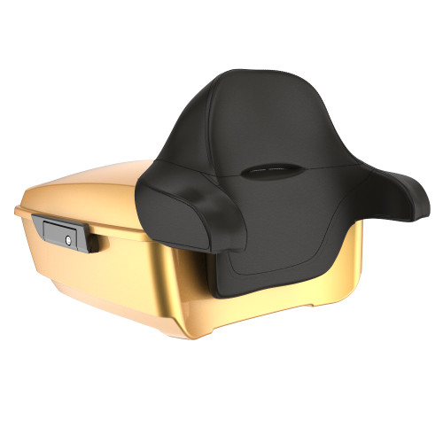 Advanblack Black Hills Gold  King Tour Pack Pad Trunk Luggage For '00-'22 Harley Touring