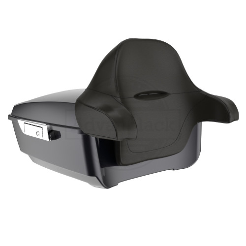 Advanblack Black Pearl King Tour Pack Pak Luggage Trunk Pad For  '97-'21 Harley Touring Street Electra Road Glide Without the holes For rear speaker LED light Kit