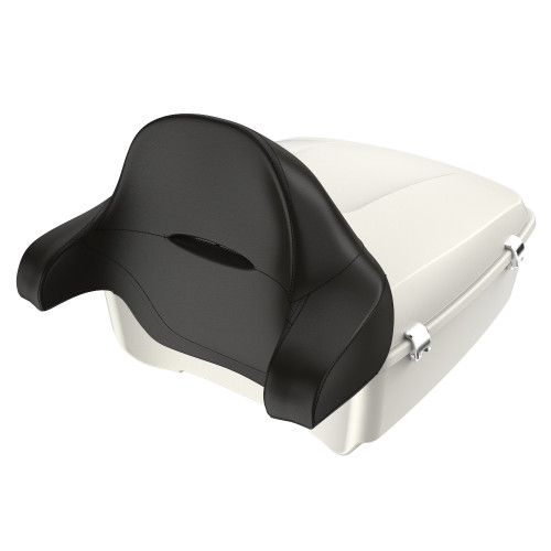 Advanblack Bonneville Salt Denim King Tour Pack Pak Luggage Trunk Pad  For '00-'22 Harley Touring (Black Latches)