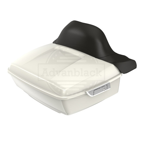 Advanblack King Tour Pack Pak Luggage Trunk Pad Bonneville Salt Pearl For '97-'21 Harley Touring Street Electra Road Glide