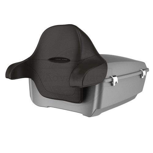 Advanblack Charcoal Denim  King Tour Pack Pad '97-'21 Harley Touring Street Electra Road Glide Without Holes for Rear Speaker and Led Light