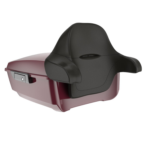 Advanblack Crimson Red Sunglo  King Tour Pack Pak Luggage Trunk Pad Crimson Red Sunglo For '97-'21 Harley Touring