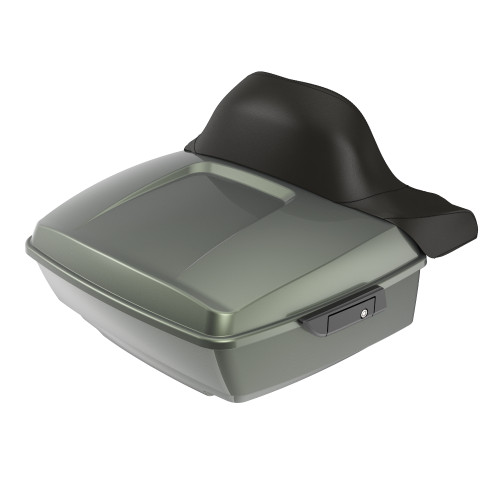 Advanblack Deadwood Green Glossy King Tour Pack Pad Luggage Trunk For '97-'21 Harley Davidson Touring Street Electra Road Glide