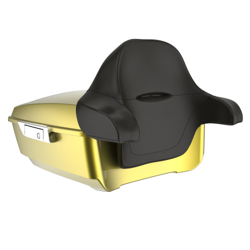 Advanblack Eagle Eye Yellow King Tour Pack Pak Luggage Trunk Pad Amber Whiskey For '00-'22 Harley Davidson Touring