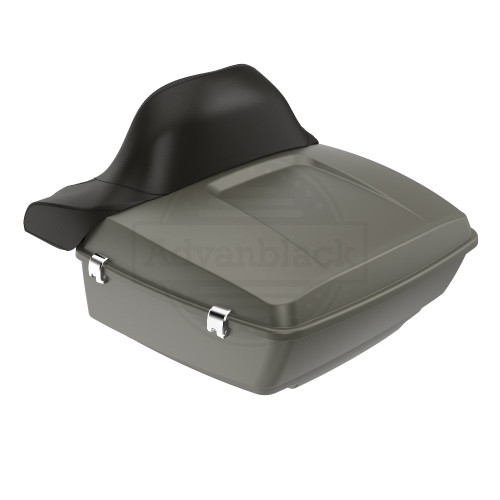 Advanblack Industrial Gray Denim Rushmore King Tour Pack Pad Luggage Trunk For '97-'21 Harley Davidson Touring