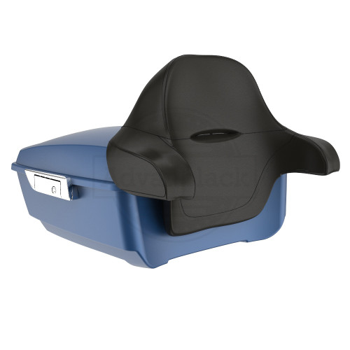 Advanblack Legend Blue Denim Rushmore King Tour Pack Pad Luggage Trunk For '97-'21 Harley Davidson Touring